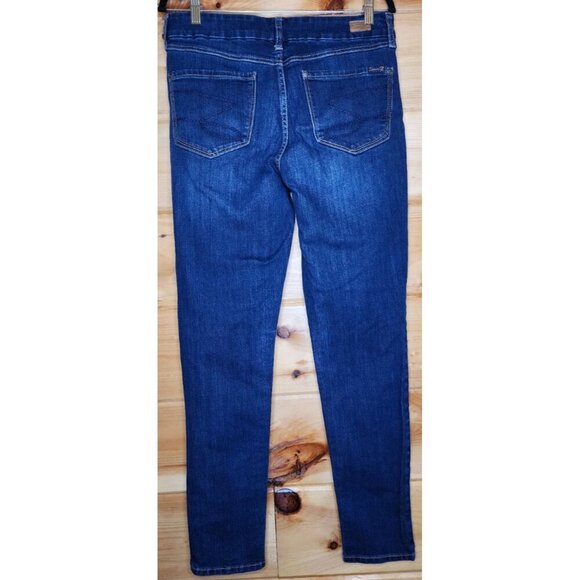 Seven 7 Tapered Ankle Skinny Jeans Size 12 Slimming Dark Wash Blue - Picture 10 of 11